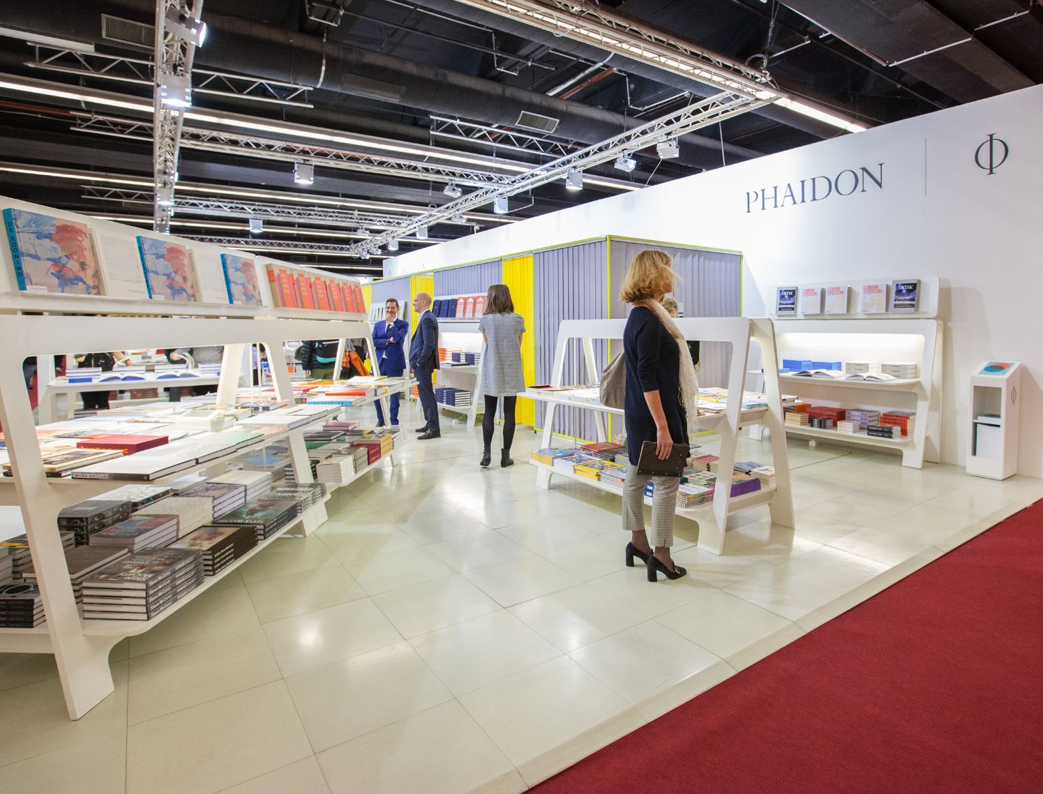 Stánek na Frankfurtském knižním veletrhu